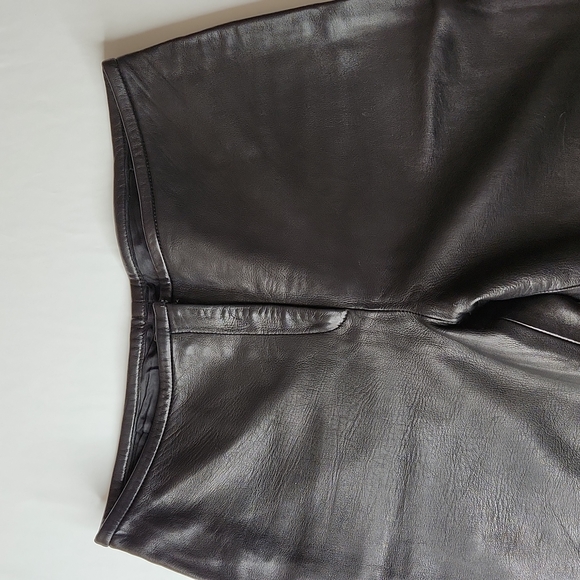 VINTAGE 90's Christian Lauren Paris Buttery Soft Leather Pants, Black, 10 - Picture 4 of 13